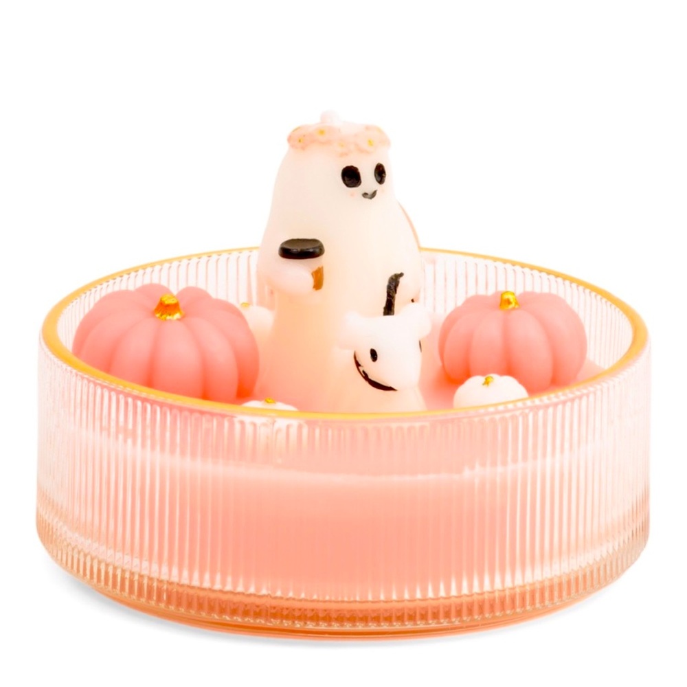 Summerween Ghost walking dog Pumpkin 9.71oz. Ghostie candle